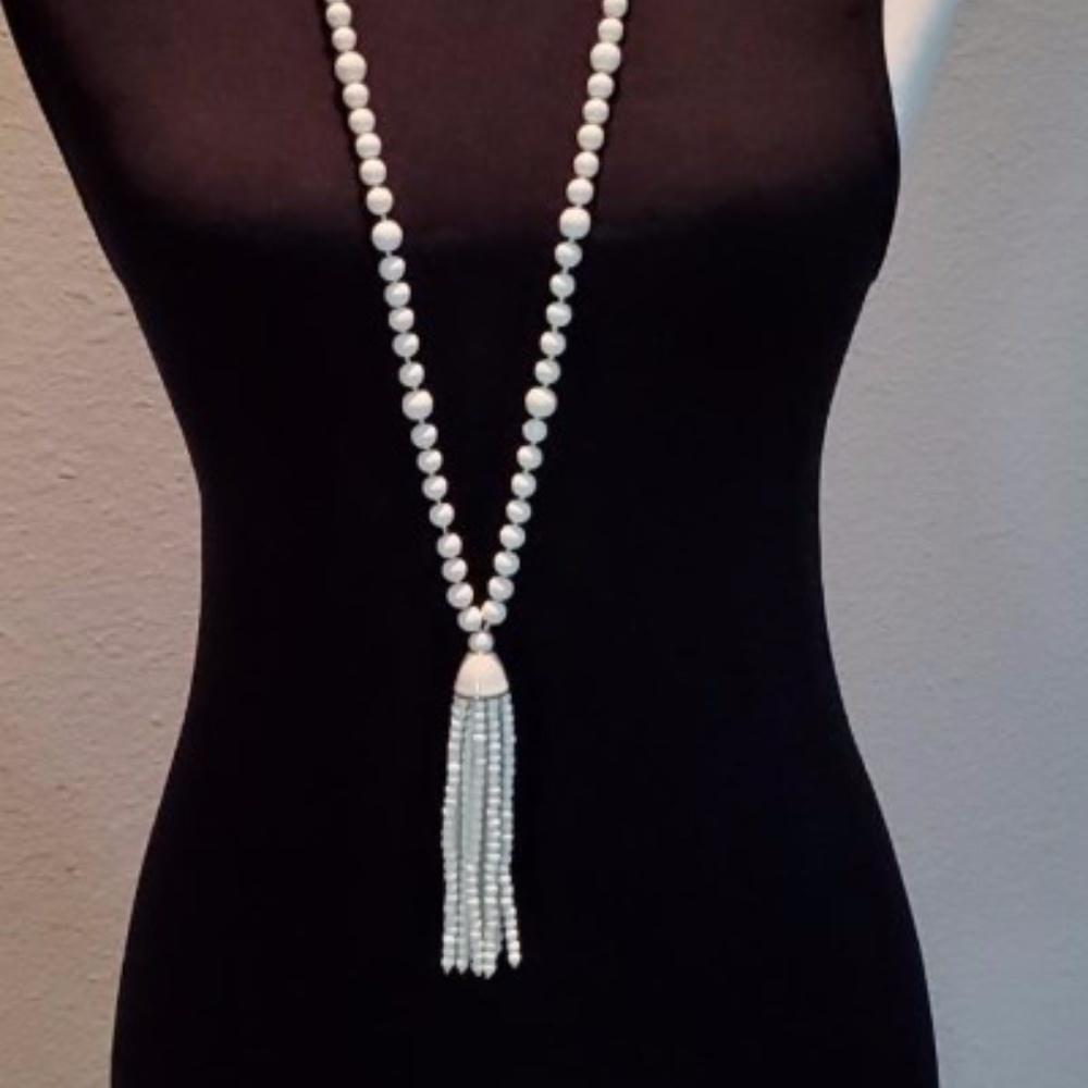 NECKLACE, BEADED W/ TASSLE